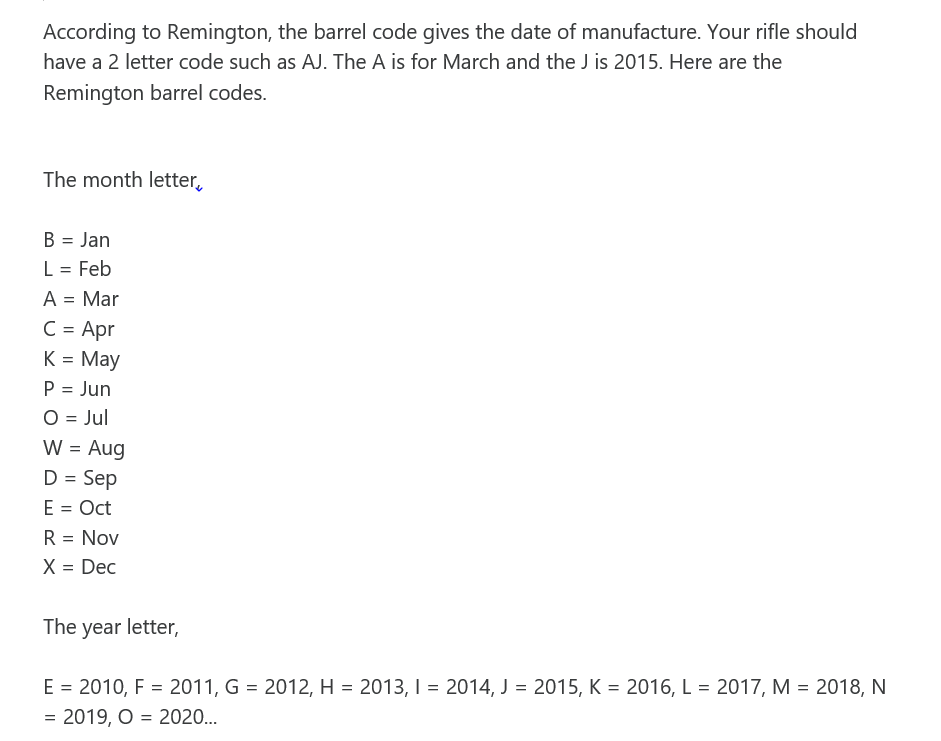 Remington Made Marlin Manufacturing Dates